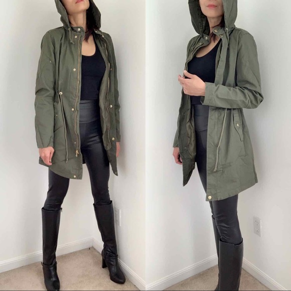 UTILITY CARGO HOODED JACKET - DARK OLIVE - Picture 2 of 12